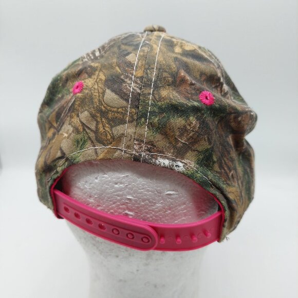 Realtree Girl Pink Accent Bedazzled Camouflage Snapback Hat Cap Ladies Fit - Picture 5 of 7